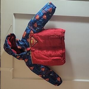 Superman Kids Winter Fluffy Jacket, Size: 2T